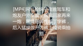 [MP4]网红脸妹子夜晚驾车和炮友户外车震，搞完回家再来一炮，黑绳捆绑性感丁字裤，后入猛操拨开内裤上位骑乘抽插