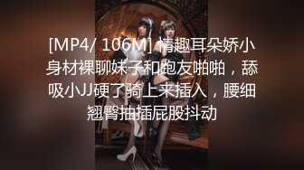 [MP4/ 106M] 情趣耳朵娇小身材裸聊妹子和跑友啪啪，舔吸小JJ硬了骑上来插入，腰细翘臀抽插屁股抖动