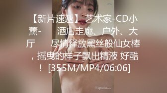 【新片速遞】 艺术家-CD小薰-❤️ 酒店走廊、户外、大厅 ❤️尽情释放黑丝般仙女棒，摇曳的样子飘出精液 好酷！ [355M/MP4/06:06]